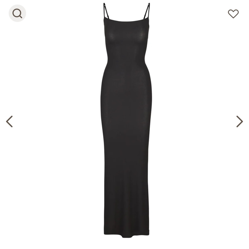 Skims onyx long slip dress size M